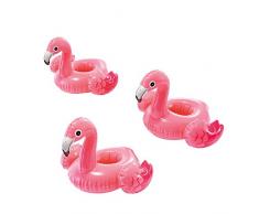 Intex 57500NP Set 3 posavasos hinchables diseño de flamenco, 1.Mini