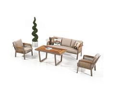 Set de muebles de jardín Cappuccino