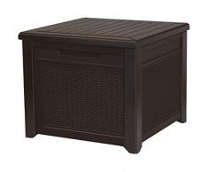 Keter Arcón Exterior Cube Rattan, 208L, Marrón
