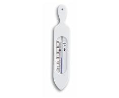 TFA Dostmann Termómetro analógico de baño 14.3018.02, medición de la temperatura del agua, jacuzzi o piscina, líquido de medición natural, color blanco