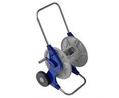 Tatay 0042201 - Carro portamanguera con Ruedas, conexión 3/4, plástico Azul, 47,7 x 46 x 90