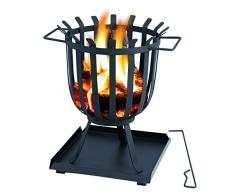 tepro Cesta de Fuego para Chimenea Brentwood, Negra (36 x 36 x 45 cm)
