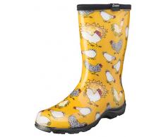 Sloggers 5016CDY10 - Botas de lluvia y jardín para mujer, con plantilla cómoda, color amarillo narciso, talla 44, estilo 5016CDY10