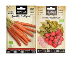 Semillas Ecológicas Hortícolas - Zanahoria Nantesa 5 - ECO - Batlle & Rabanito Red rojo SAXA - ECO