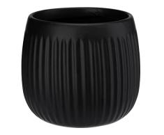 VERDENIA Sonya 26828 - Maceta Decorativa para Plantas de cerámica, diseño Moderno y Atemporal, Muchos Colores, Muchos tamaños, 16 cm, Color Negro
