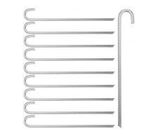 Relaxdays – Juego de 10 piquetas largas para Carpa, trampolín, piquetas de Acero galvanizado 45 cm de Largo, Plata