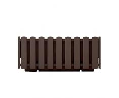 Prosperplast Boardee Fencycase Maceta para Flores Caja de Balcón Maceta para Plantas Diseño Rústico para Uso en Interiores y Exteriores (Largo 380 mm, Marrón)