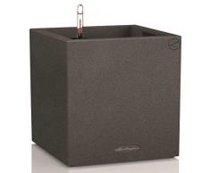 Lechuza Canto Stone 40 Low Maceta para Flores, Negro (Graphite Black), 40x40x40 cm