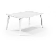 Keter - Mesa de comedor exterior Lima de hasta 6 plazas, Color blanco