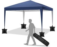 YUEBO Carpa 3x3 m Carpas de Camping Impermeables Gazebo Plegable Protección UV Cenador Jardin Pergolas Desmontables Carpas para Exteriores,Playa,Terraza