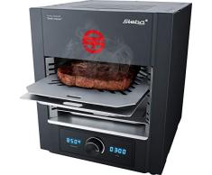 Power Steak Grill, Parrilla eléctrica para filetes - Steba PS M2000 Devils Heaven, Negro y Acero Inoxidable.