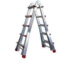 Homelux 825036 Escalera Telescópica Multiusos, 2 x 3 Peldaños