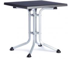 Kettler 03125-815 - Mesa plegable (70 x 70 x 72 cm), color plateado y gris