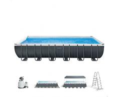 Intex 26364NP - Piscina elevada rectangular Ultra XTR Frame 732 x 366 x 132 cm con depuradora