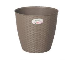 Stefanplast 10006819 Vaso, 19 x 18 cm, Taupe, 19x18x10 cm