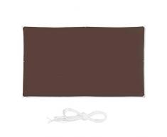 Relaxdays, Marrón Toldo Vela Rectangular, Impermeable, Protección Rayos UV, con Cuerdas para tensar, 2x4 m, 2 x 4 m