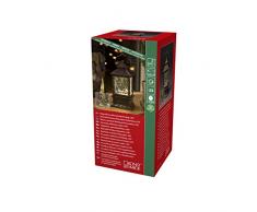 Konstsmide - Farol con luz led con diseño de 3 Velas y Relleno de Agua, para Uso en Interiores (IP20). Funciona con Pilas