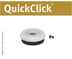 Wagner QuickClick® Suelo para sillas (Ultrasoft, Mecanismo QuickClick, 8 Unidades Natural – Diámetro 25 mm – 15802800