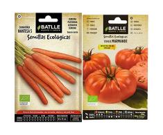 Semillas Ecológicas Hortícolas - Zanahoria Nantesa 5 - ECO - Batlle & Tomate Marmande RAF - ECO