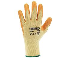 Draper 82721 Guantes de Trabajo con Revestimiento de látex de Servicio Medio, Color Naranja