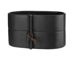 VERDENIA Eliza 24916 - Maceta Decorativa para Plantas de cerámica, diseño Moderno y Atemporal, Muchos Colores, 22 x 12 cm, Color Negro