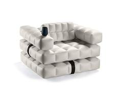 Pigro Felice ModulAir - Sillón de Lujo Inflable, 117 x 117 x 72 cm, Color Gris