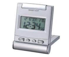 Proficell - Reloj Despertador Digital para Viaje Gris