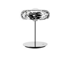Alessi Barklamp BM11 - Lampara LED de Mesa de Diseño con Decoración Calada en Acero Inox, Pulido