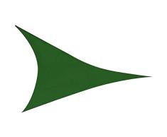 Vela Impermeable protección contra Rayos UV Cortina de Sol Vela para Exterior (3 x 3 x 3 m, Verde)