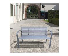 PAPILLON 8042480 Banco Jardin Tulsa 126x56x80 (Alt.) cm, Metal, Multicolor, único