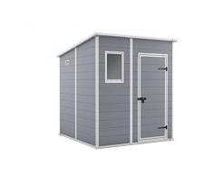 Keter 242787 - Caseta de jardín Exterior Manor 6x6, Color Gris