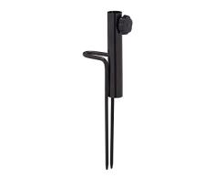 Relaxdays Pincho Sombrilla, con Asa, Grosor Poste 17-23 mm máx, para Camping, Playa, Soporte Sombrillas, Acero, Negro