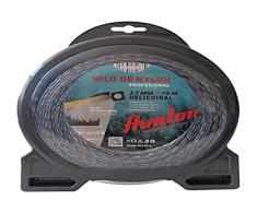 Avalon - Hilo Helicoidal de Nylon Universal para Desbrozadora y Cortacésped (2,7 mm x 70 m)