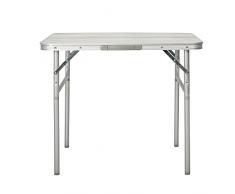 Homecall - Mesa de camping plegable de aluminio con superficie de MDF
