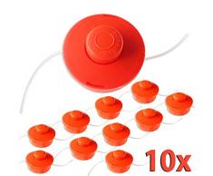 10x Nemaxx FS1 carrete de hilo doble con arrancador automático accesorios de corte hilo de nylon línea de nylon carrete para desbrozadora gasolina - naranja