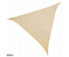 Ldk Garden Toldo Vela Beige de Polietileno para jardín 5 X 5 X 5 m, Crudo