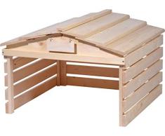 dobar 56194e Garaje para Robot cortacésped con Techo extraíble, Soporte para automóviles, 78,5 x 74 x 52,5 cm, Abeto, Naturaleza