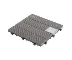 Ultranatura Set de Baldosas para Terraza, Azulejos para Patio o Jardín de WPC Resistentes, Láminas de Suelo Antideslizantes para Exteriores