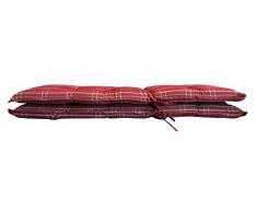 GRASEKAMP Qualität seit 1972 10520 GRASEKAMP Calidad Desde 1972 2 Cojines Rubin Plegable Silla de jardín, Rojo, 120x52x7cm