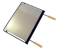 IMEX EL ZORRO Plancha para Barbacoa, INOX, 56 x 41 cm, Gris, 71611