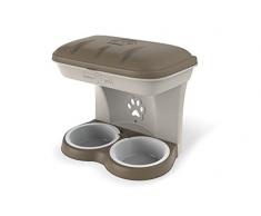 Bama - Cuencos de Comida para Animales, para Colgar, de Color marrón