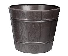 VERDENIA 7208 - Maceta Decorativa para Plantas de Interior y Exterior, de plástico, Redonda, Muchos Colores y tamaños, 22 cm, Grafito