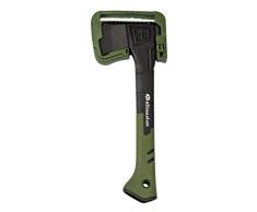 Ultranatura Hacha universal, incluida protección hoja, longitud mango aprox. 36 cm, hacha polivalente, hacha de uso universal partir troncos ramas pequeñas, TÜV/GS - probada, color: negro-verde