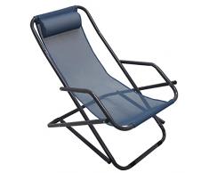 Homecall - Silla mecedora plegable de aluminio (azul)