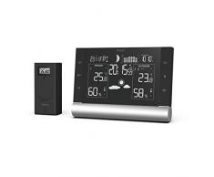 Hama Black Line Plus - Estación meteorológica, Negro