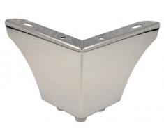 Wagner Muebles piernas/Pies y Pata de Mesa/sofá sofá Wing – Acero Cromado, atornillable, 3 Botones, Altura 80 mm, para palé sofá – 12045001