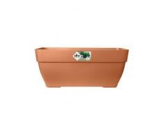 Elho Vibia Campana Trough 80 - Jardinera por Exterior - Ø 76.5 x H 33.3 cm - Marrón/Terra
