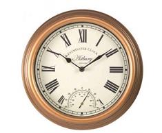 Smart Garden Products 5060010 Reloj & TERMOMETRO Mural ASTBURY 30 CM, Marrón