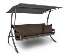Angerer Elegance - Columpio de jardín Fabricado en Alemania, Columpio para Sentarse, tumbarse y Relajarse, Incluye función de Cama, fácil Montaje (Taupe)