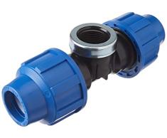 Cornat Sistema de Riego T de Tubos de PE de Unidades, 20 mm de diámetro, Rosca Interior de 3/4, Polipropileno para Agua fría